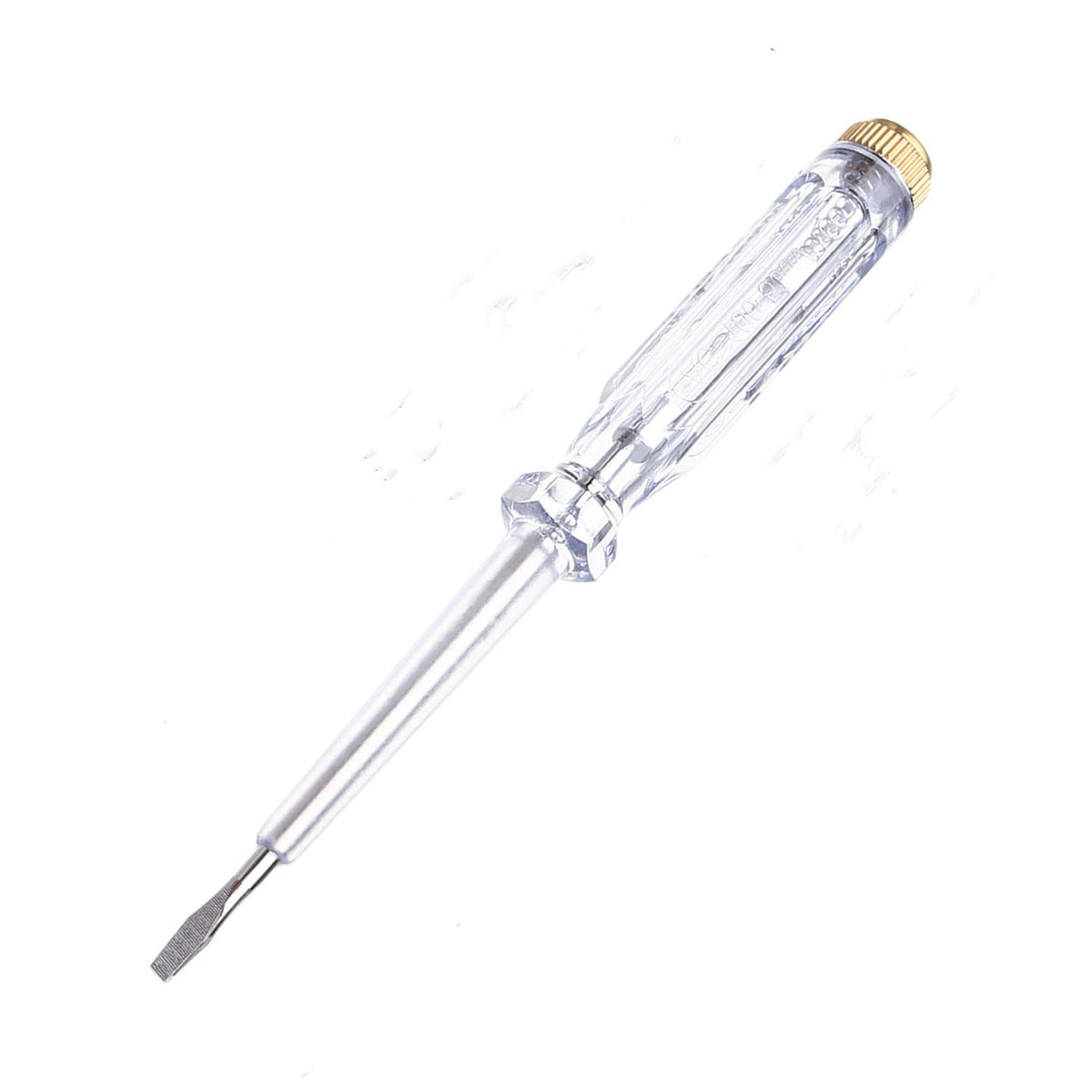 STONEC 3.0mm x 140mm Electric Mains Voltage Tester Screwdriver (AC 100V–500V) - Insulated Clear Handle with Neon Indicator Bulb & Pocket Clip