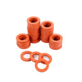 Orange Silicone Flat Washers (Bulk Bag)