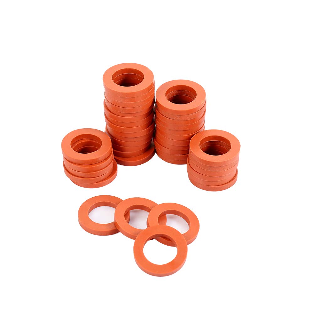 Orange Silicone Flat Washers (Bulk Bag)