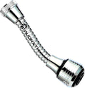 Flexible 360-Degree Rotating Faucet Aerator Extension Sprayer (Chrome Finish)