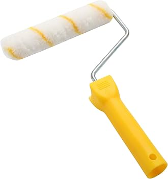 High-Capacity Paint Roller with Frame (Yellow/White Cover)