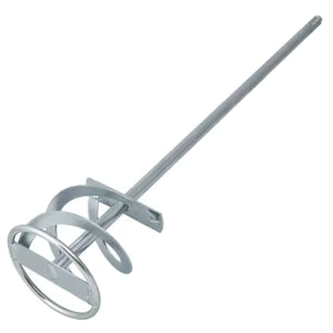 Heavy-Duty Galvanized Steel Spiral Mixer Paddle Shaft for Paint, Mortar, Grout, and Thinset