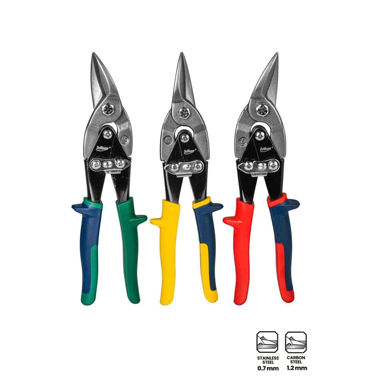 DeWesser 10" Heavy-Duty Aviation Snips (Straight, Left, or Right Cut)