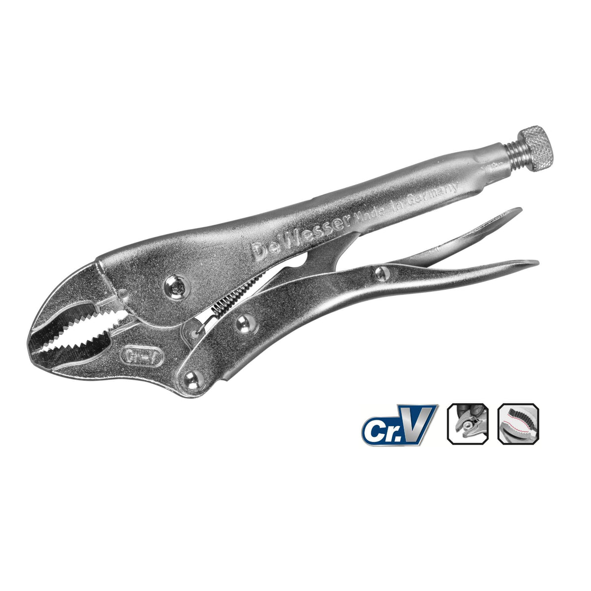 DeWesser 10" (250mm) Cr-V Curved Jaw Locking Pliers / Vise Grip