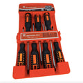 FLEX IN Professional 7-Piece Screwdriver Set - Chrome-Vanadium Steel Slotted and Phillips Drivers with Ergonomic Anti-Slip Handles