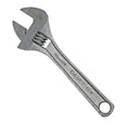 Mastro Flex Professional Chrome Plated Adjustable Wrench with Millimeter Jaw Graduations (8", 10", 12", 15", 18")