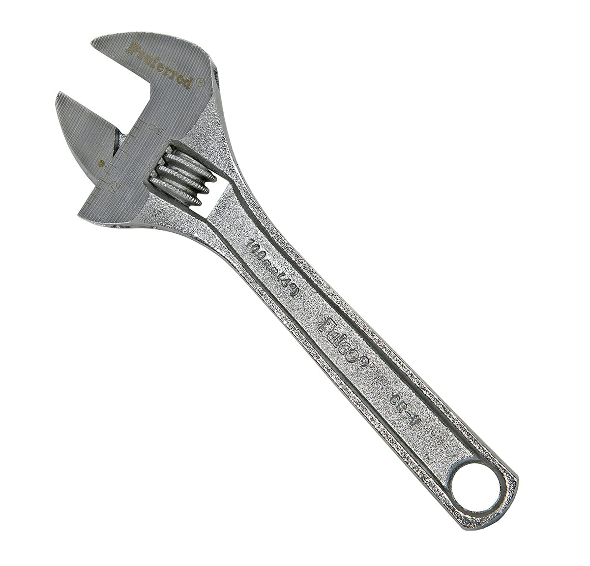 Mastro Flex Professional Chrome Plated Adjustable Wrench with Millimeter Jaw Graduations (8", 10", 12", 15", 18")