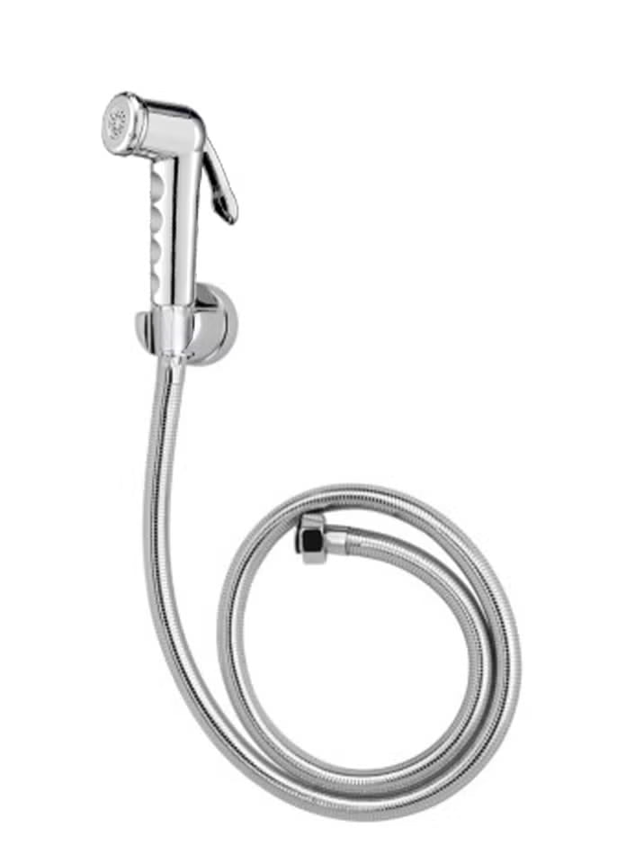 NEW SMART German Handheld Bidet Shattaf Spray Set - Chrome Trigger Sprayer with Flexible Hose & Wall Holder Bracket Kit (5-Year Warranty)