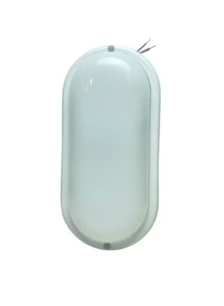 BRIGHTMATE 30W LED Outdoor Bulkhead Lamp - Weatherproof Oval Wall and Ceiling Light Fixture (2-Year Warranty)