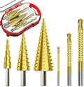 DeWesser 30-175 6-Piece HSS Step Drill & Saw Drill Bit Set with Plastic Storage Case
