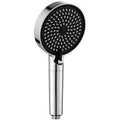 SHIND Modern Multi-Spray Handheld Shower Head - Large Round Face Sprayer with Easy-Clean Silicone Nozzles, Chrome Handle & Flexible Hose