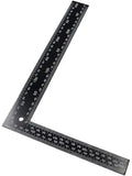 Heavy-Duty Steel Framing Square - L-Shaped Metric Rafter Layout Square with Anti-Glare Black Finish and Permanent Laser-Etched Graduations (600x400mm / 300x200mm)