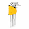 STONEC Professional 10-Piece Extra Long Metric Hex Key Set (1.5mm - 10mm) - Cr-V Steel L-Wrenches in Hinged Holder (13.5 Inch Max Reach)