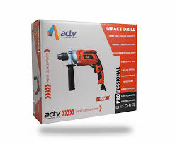 ACTV Professional 950W 13mm Electric Impact Drill - Variable Speed 0-3300 RPM Corded Hammer Drill with Keyed Chuck & Auxiliary Handle