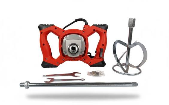 ACTV Professional 1000W Electric Paddle Mixer - Heavy-Duty Paint, Mortar & Cement Stirrer with Aluminum Gearbox & Variable Speed (300-850 RPM)