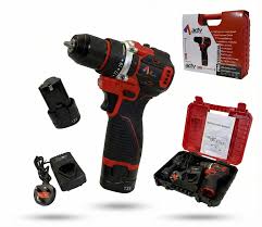 ACTV Professional 12V Cordless Drill Driver Set - 10mm Keyless Chuck, 37 Torque Settings, LED Work Light with 2 x 2.0Ah Lithium-Ion Batteries & Charger in Carry Case