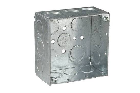 Cat. 3635 British Standard Galvanized Steel Conduit Box (Available in 7" x 7" and 7" x 14" Sizes)