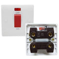 SOPAR 45A Heavy-Duty Double Pole Switch with Neon Indicator - 250V AC Air Conditioner Switch (Available in 7"x7" & 7"x14" Plate Variants)