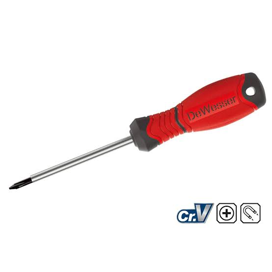 DeWesser Premium Magnetic Tip Screwdriver with Ergonomic Dual-Material Grip - Slotted & Phillips Drive Models (3" / 75mm to 10" / 250mm) - Sold Loose / Per Piece
