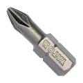 BEARGRIP 10-Piece PH2 x 25mm Torsion Grey Milled Screwdriver Bits Set - Made in Slovakia