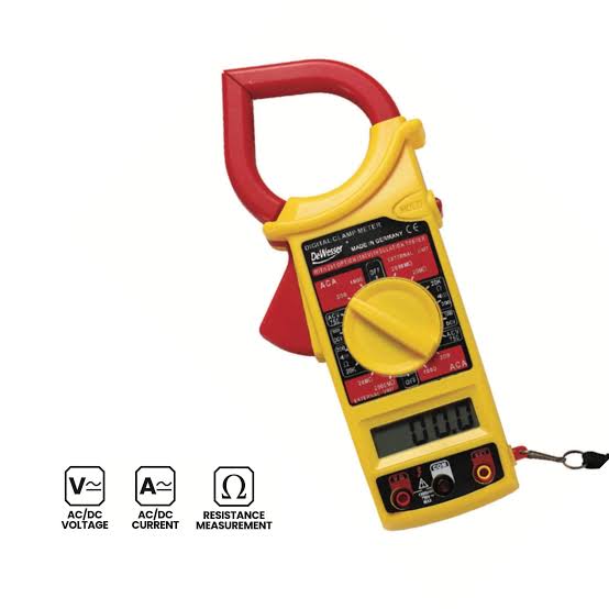 DeWesser DS-0861 Professional 1000A AC Digital Clamp Meter - Manual Range, 60mm Tear-Drop Jaw, 2000 Counts Display, IEC 61010-1 CAT III / CAT II Safety Rated