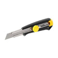 Heavy-Duty 18mm Snap-Off Utility Knife Box Cutter with Wheel Screw-Lock Mechanism & Stainless Steel Guide Track
