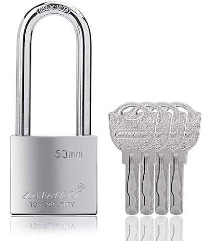 BLASON Vantage High Security Chrome Plated Padlock with Hardened Steel Shackle (30mm, 40mm, 50mm, 60mm, 70mm)