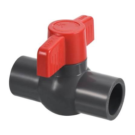 UPVC Compact Threaded Ball Valve with T-Handle (Available in 3/4", 1", 1-1/4", 1-1/2", and 2" Size Variants)