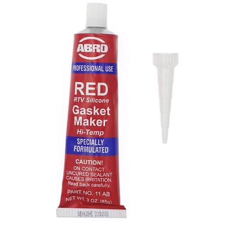 ABRO 11-AB Red High-Temperature RTV Silicone Gasket Maker Sealant (3 oz / 85g)