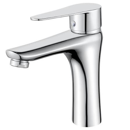 Voll Premium Single-Lever Washbasin Faucet – Chrome Basin Mixer Tap (Made in Germany, 5-Year Guarantee)