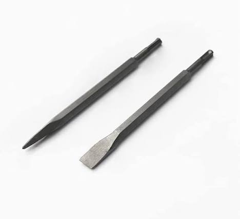 FLEX 250 mm x 14 mm Professional SDS Hammer Stone Chisel for Concrete, Stone & Demolition (Flat & Pointed Variants)