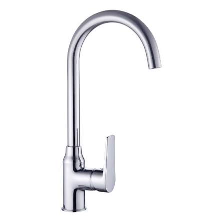 NEW SMART High-Arch Kitchen Sink Mixer Tap (Code: NS-604) – Single Hole Chrome Faucet (Made in Germany)