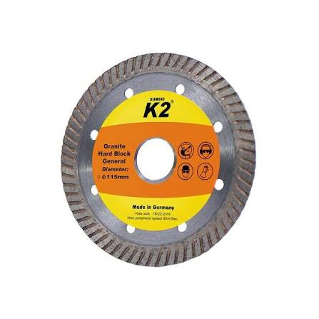 DIAMOND K2 115 mm Professional Turbo Diamond Blade for Stone, Tile & Masonry