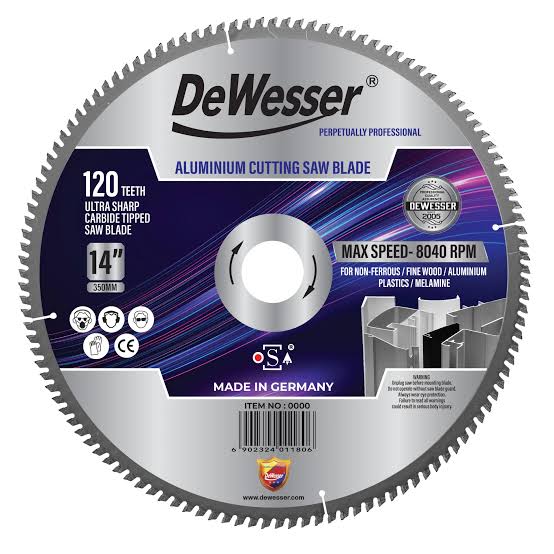 DeWesser 4.5 Inch (115 mm) 40T TCT Circular Saw Blade for Aluminum & Copper