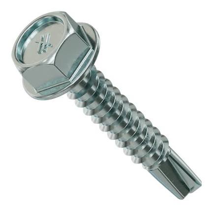 Hex Washer Head Self-Drilling Tek Screws (Zinc Plated)
