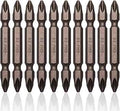 STONEC 10-Piece Double-Ended Phillips PH2 Screwdriver Bit Set (65mm / 2.5 Inch) - S2 Steel Magnetic Driver Bits with 1/4" Hex Shank