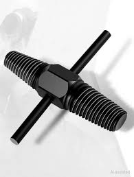 Dual-Size 1/2-Inch & 3/4-Inch Broken Pipe Screw Extractor Set with Steel Turning Bar - Heavy-Duty Heat-Treated Pipe Nipple Remover