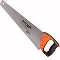 KAKU Professional 18-Inch (450mm) Industrial Wood Hand Saw - 7 TPI Double-Ground Hardpoint Teeth (55 HRC) with Ergonomic Soft-Grip Handle