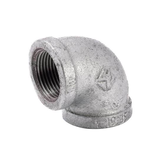 Heavy-Duty Galvanized Malleable Iron 90° Threaded Pipe Elbow – Female × Female BSPT Galvanized Water & Gas Fitting (Multi-Size Selection)