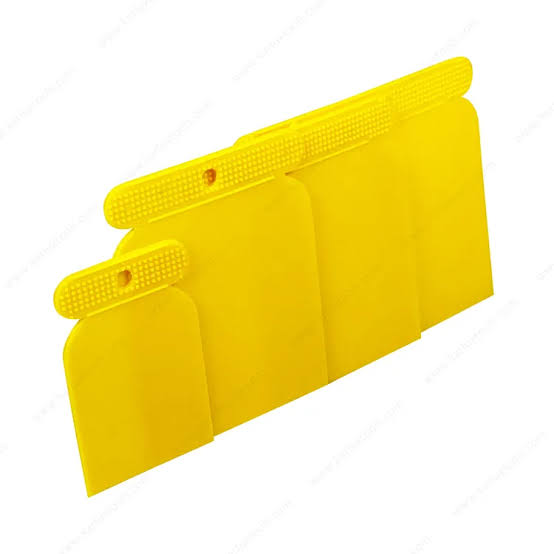ART LIFE 4-Piece Flexible Plastic Putty Spatula & Scraper Set (50mm, 80mm, 100mm, 120mm) - Non-Scratch Plastic Spreaders for Auto Body Filler, Wall Putty & Resin