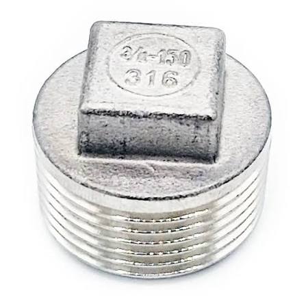 Chrome Brass Square Head Male Plug (Male BSP)