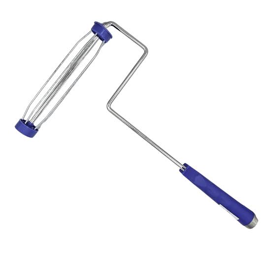 Heavy-Duty Steel Paint Roller Frame (Blue Handle)