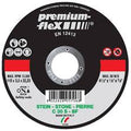 prema-flex 230mm (9 Inch) Depressed Center Metal & Steel Abrasive Cutting Disc - 3.0mm Thickness x 22.23mm Arbor, Grade A 30/36 V-BF for 9" Angle Grinders