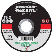 prema-flex 230mm (9 Inch) Depressed Center Metal & Steel Abrasive Cutting Disc - 3.0mm Thickness x 22.23mm Arbor, Grade A 30/36 V-BF for 9" Angle Grinders