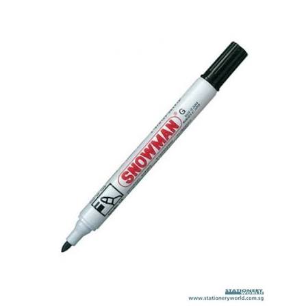 Snowman No. G-12T Giant Industrial Permanent Marker - Instant Dry, Waterproof, Xylene & Toluene Free Round Tip (Single Piece - Black, Red, Blue)