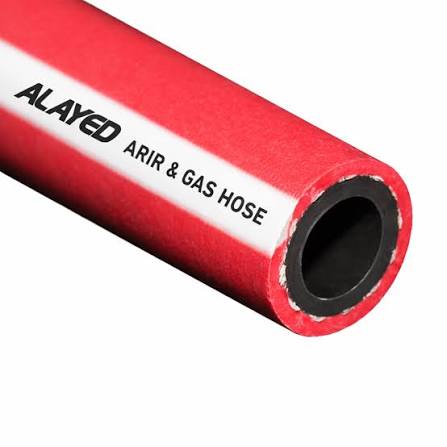 ALAYED High-Pressure Air and Gas Hose Roll - 8mm Inner Diameter, 40 Meter Red Industrial PVC Hose (25 Bar Working Pressure, 100 Bar Burst Pressure, SASO & EN 16436 Certified)