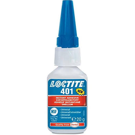 LOCTITE 401 Universal Instant Super Glue Adhesive - Low Viscosity Cyanoacrylate, NSF P1 Listed (20g Bottle)
