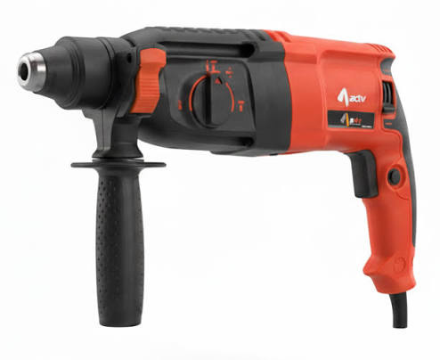 ACTV Professional 900W SDS-Plus Rotary Hammer Drill Set - 3.0 Joules Impact Energy, 3-Mode Electric Drill & Demolition Chisel with Carry Case (26mm Concrete Capacity)