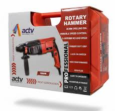 ACTV Professional 900W SDS-Plus Rotary Hammer Drill Set - 3.0 Joules Impact Energy, 3-Mode Electric Drill & Demolition Chisel with Carry Case (26mm Concrete Capacity)