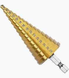 DeWesser 30-165 4-32mm High-Speed Steel Cone Step Drill Bit for Metal, Wood & Plastic